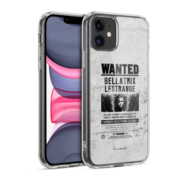 Harry Potter Deathly Hallows XV Wanted Bellatrix Lestrange Soft Gel Case for Apple iPhone 11
