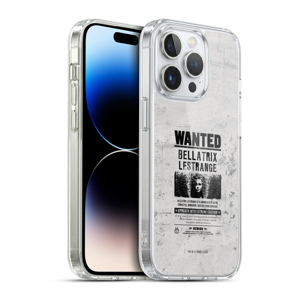 Harry Potter Deathly Hallows XV Wanted Bellatrix Lestrange Soft Gel Case for Apple iPhone 14 Pro & MagSafe