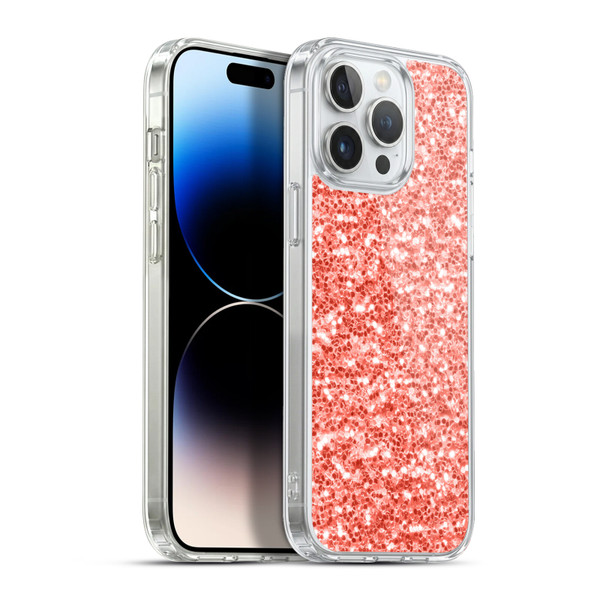 PLdesign Sparkly Coral Coral Sparkle Soft Gel Case for Apple iPhone 13 Pro Max & MagSafe