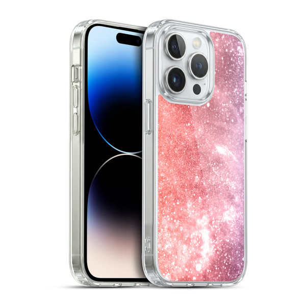 PLdesign Sparkly Coral Coral Abstract Galaxy Soft Gel Case for Apple iPhone 14 Pro & MagSafe
