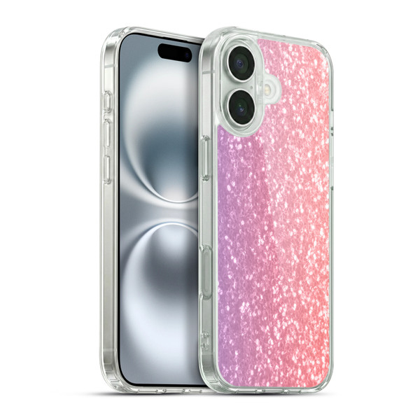 PLdesign Sparkly Coral Chive Blossom Soft Gel Case for Apple iPhone 16 Plus & MagSafe