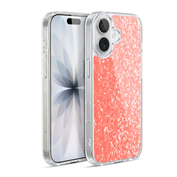 PLdesign Sparkly Coral Light Coral Orange Soft Gel Case for Apple iPhone 17