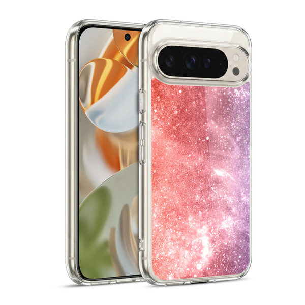PLdesign Sparkly Coral Coral Abstract Galaxy Soft Gel Case for Google Pixel 9 / Pixel 9 Pro