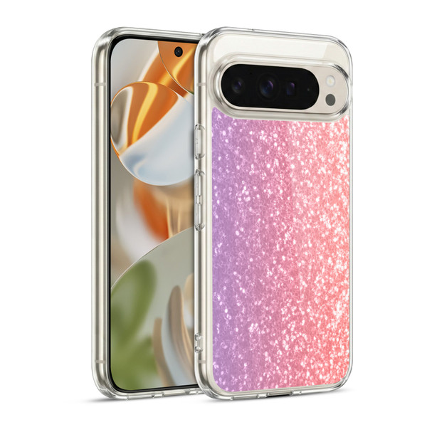 PLdesign Sparkly Coral Chive Blossom Soft Gel Case for Google Pixel 9 / Pixel 9 Pro