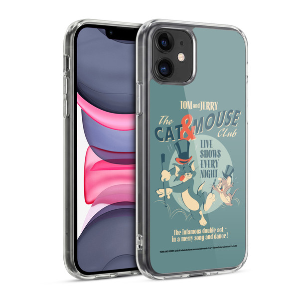 Tom and Jerry Retro Cat & Mouse Club Soft Gel Case for Apple iPhone 11