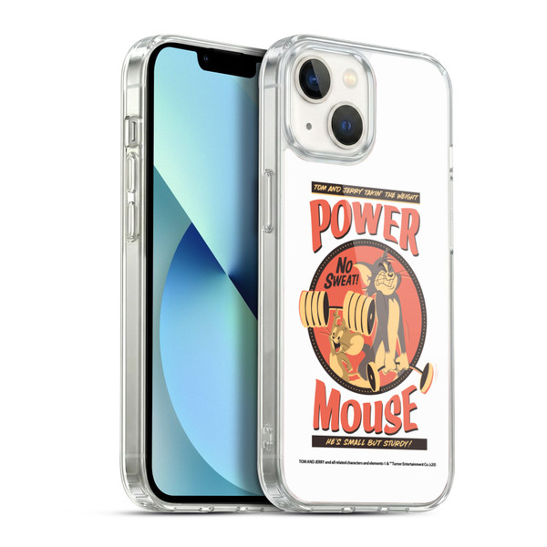 Tom and Jerry Retro Power Mouse Soft Gel Case for Apple iPhone 13