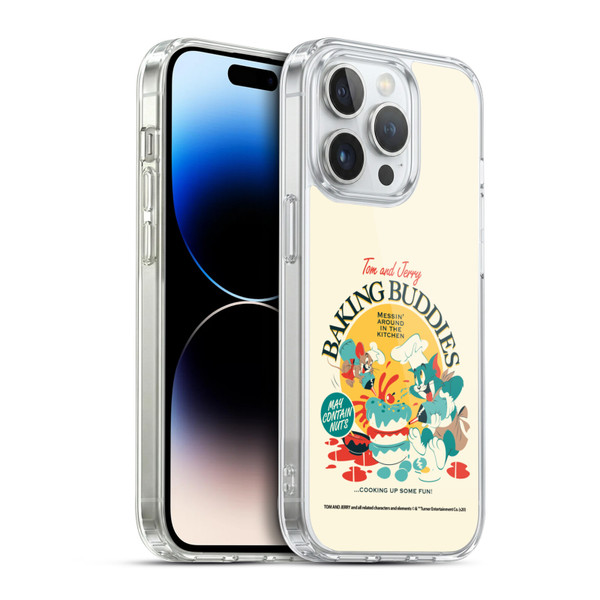 Tom and Jerry Retro Baking Buddies Soft Gel Case for Apple iPhone 14 Pro & MagSafe