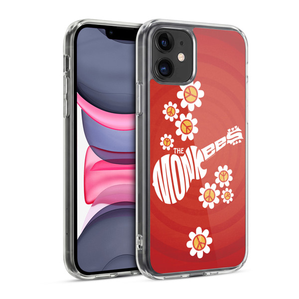 The Monkees Graphics Pattern In Red Soft Gel Case for Apple iPhone 11