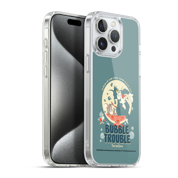 Tom and Jerry Retro Bubble Trouble Soft Gel Case for Apple iPhone 15 Pro Max & MagSafe