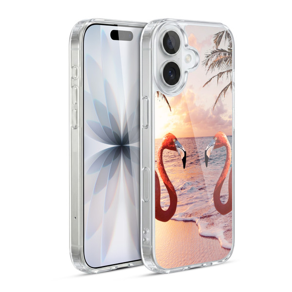 Random Galaxy Mixed Designs Flamingos & Palm Trees Soft Gel Case for Apple iPhone 17