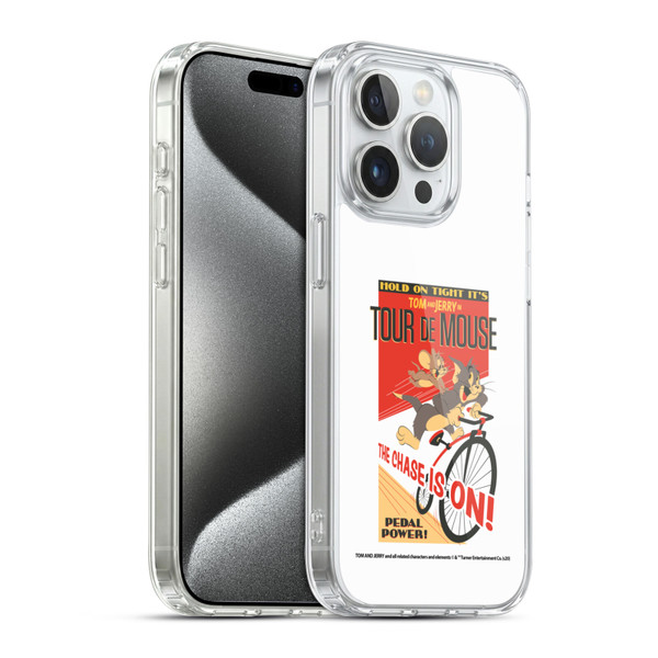 Tom and Jerry Retro Tour De Mouse Soft Gel Case for Apple iPhone 15 Pro & MagSafe