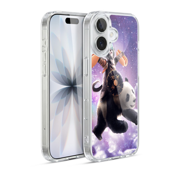 Random Galaxy Mixed Designs Warrior Cat Riding Panda Soft Gel Case for Apple iPhone 17