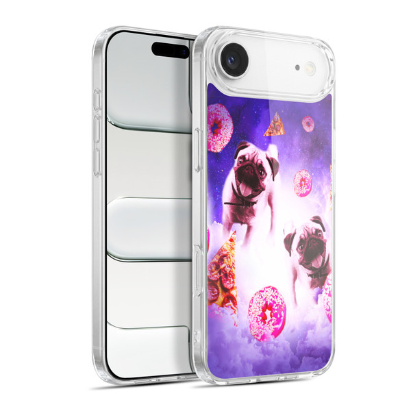 Random Galaxy Mixed Designs Pugs Pizza & Donut Soft Gel Case for Apple iPhone 17 Air