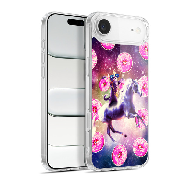 Random Galaxy Mixed Designs Thug Cat Riding Unicorn Soft Gel Case for Apple iPhone 17 Air