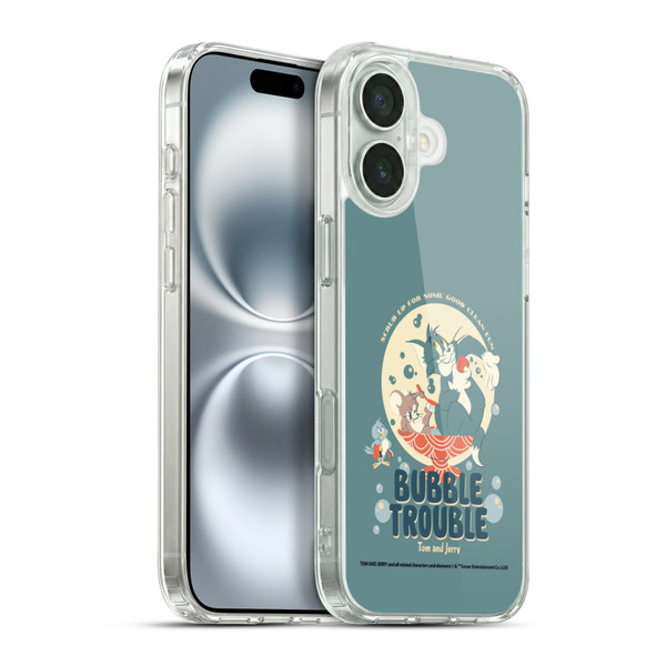 Tom and Jerry Retro Bubble Trouble Soft Gel Case for Apple iPhone 16 Plus & MagSafe