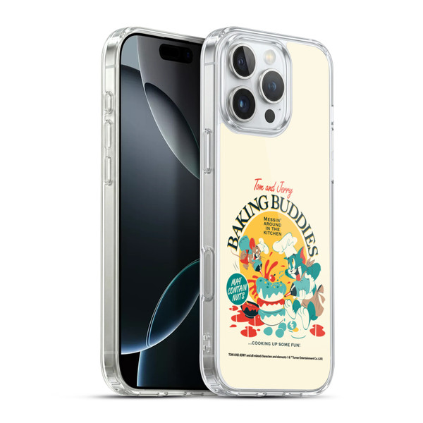 Tom and Jerry Retro Baking Buddies Soft Gel Case for Apple iPhone 16 Pro Max & MagSafe