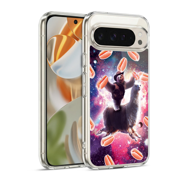 Random Galaxy Mixed Designs Cowboy Sloth Llama & Hotdog Soft Gel Case for Google Pixel 9 / Pixel 9 Pro