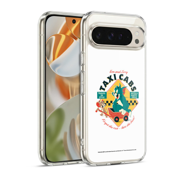 Tom and Jerry Retro Taxi Cabs Soft Gel Case for Google Pixel 9 / Pixel 9 Pro