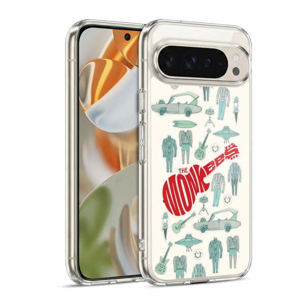 The Monkees Graphics Pattern Soft Gel Case for Google Pixel 9 / Pixel 9 Pro