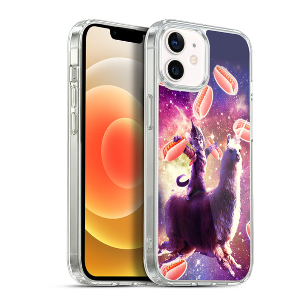 Random Galaxy Space Llama Hotdog Cat Warrior Soft Gel Case for Apple iPhone 12 / iPhone 12 Pro & MagSafe