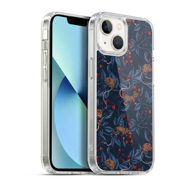 Katerina Kirilova Graphics Mice And Brambles Soft Gel Case for Apple iPhone 13