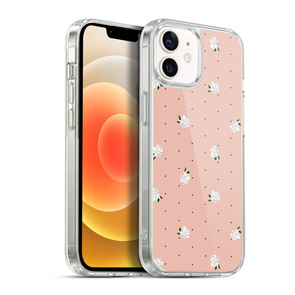 Anis Illustration Flower Pattern 2 Dots Soft Gel Case for Apple iPhone 12 / iPhone 12 Pro & MagSafe