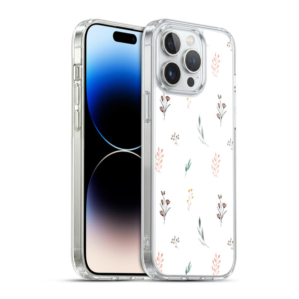 Anis Illustration Flower Pattern 2 Botanicals Soft Gel Case for Apple iPhone 14 Pro Max & MagSafe