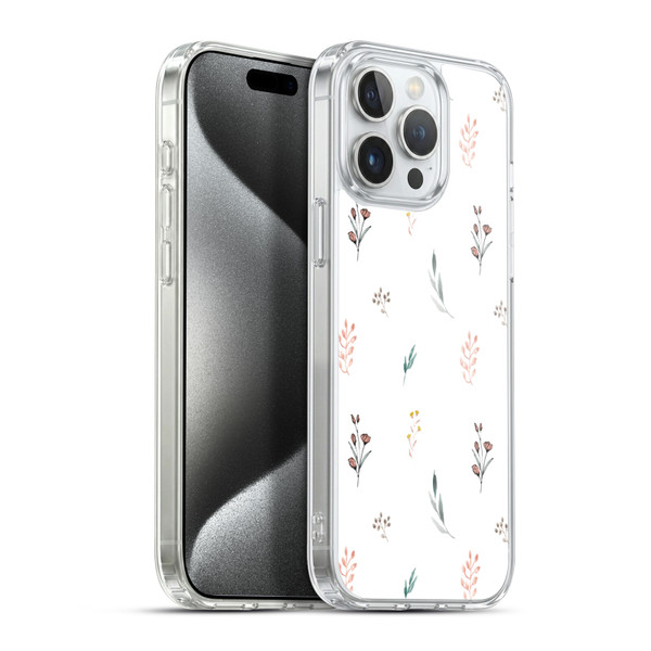 Anis Illustration Flower Pattern 2 Botanicals Soft Gel Case for Apple iPhone 15 Pro Max & MagSafe