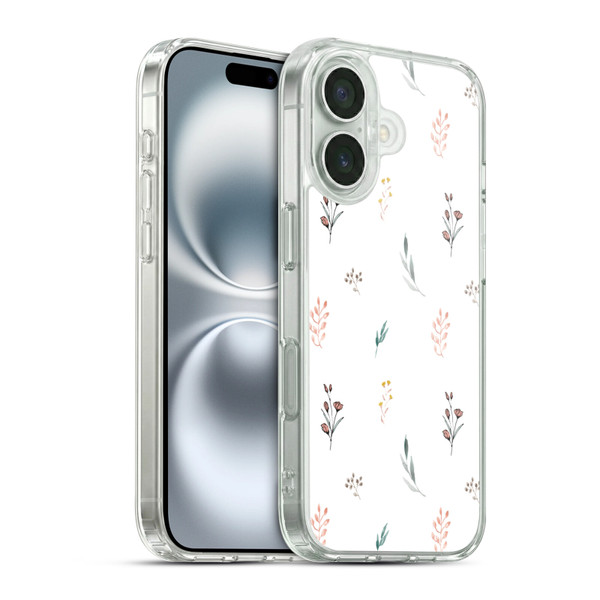 Anis Illustration Flower Pattern 2 Botanicals Soft Gel Case for Apple iPhone 16 & MagSafe