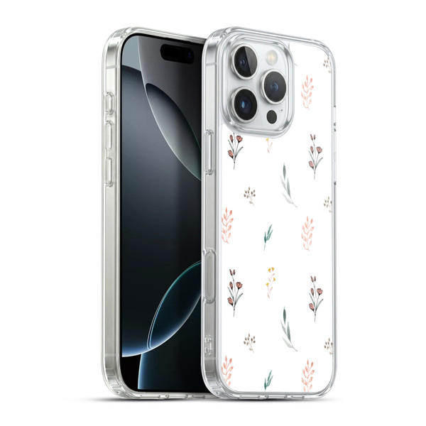 Anis Illustration Flower Pattern 2 Botanicals Soft Gel Case for Apple iPhone 16 Pro Max & MagSafe