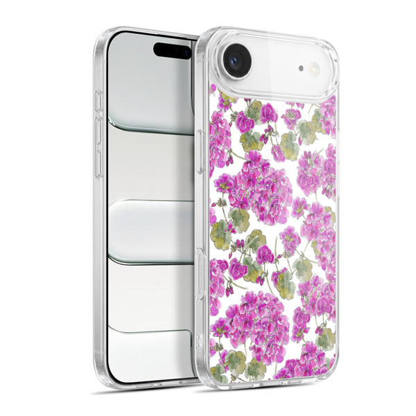 Anis Illustration Flower Pattern 2 Purple Soft Gel Case for Apple iPhone 17 Air