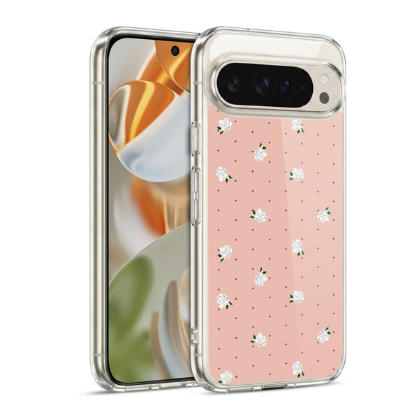 Anis Illustration Flower Pattern 2 Dots Soft Gel Case for Google Pixel 9 / Pixel 9 Pro