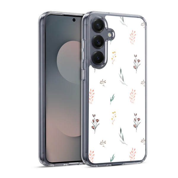 Anis Illustration Flower Pattern 2 Botanicals Soft Gel Case for Samsung Galaxy S25 & MagSafe