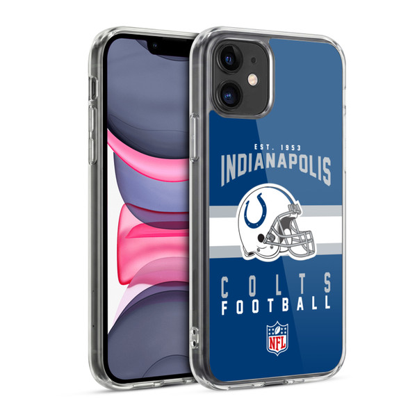 NFL Indianapolis Colts Graphics Helmet Typography Soft Gel Case for Apple iPhone 11