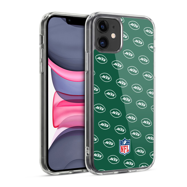 NFL New York Jets Artwork Patterns Soft Gel Case for Apple iPhone 11