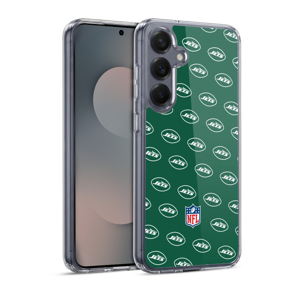 NFL New York Jets Artwork Patterns Soft Gel Case for Samsung Galaxy S25 & MagSafe
