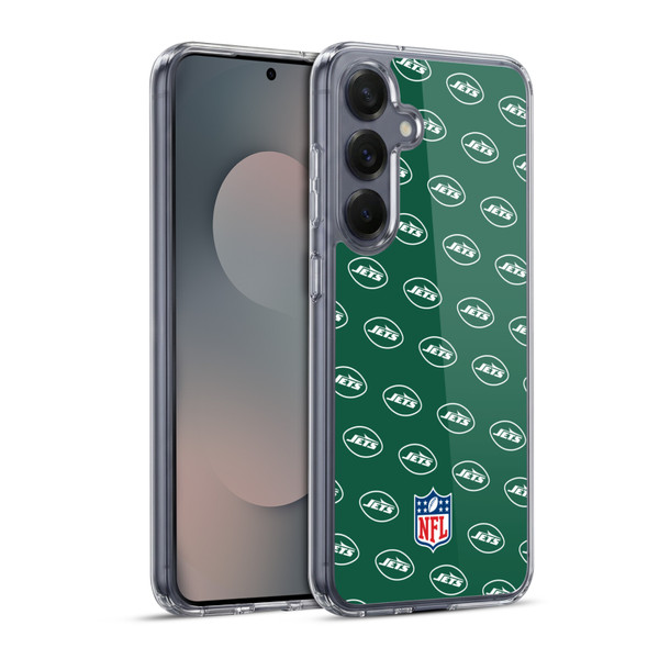 NFL New York Jets Artwork Patterns Soft Gel Case for Samsung Galaxy S25+ & MagSafe