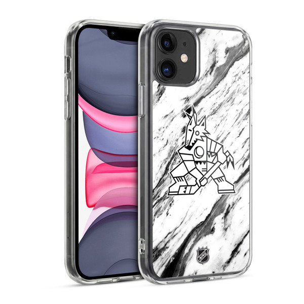 NHL Arizona Coyotes Marble Soft Gel Case for Apple iPhone 11