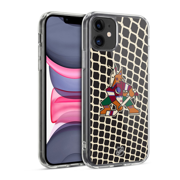 NHL Arizona Coyotes Net Pattern Soft Gel Case for Apple iPhone 11