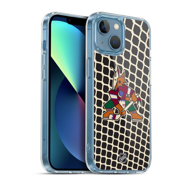 NHL Arizona Coyotes Net Pattern Soft Gel Case for Apple iPhone 13 Mini & MagSafe