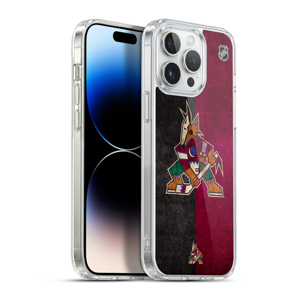 NHL Arizona Coyotes Half Distressed Soft Gel Case for Apple iPhone 13 Pro Max & MagSafe
