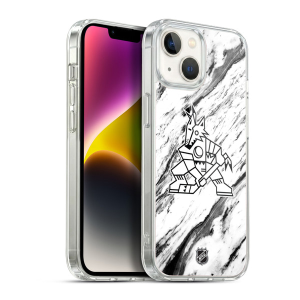 NHL Arizona Coyotes Marble Soft Gel Case for Apple iPhone 14