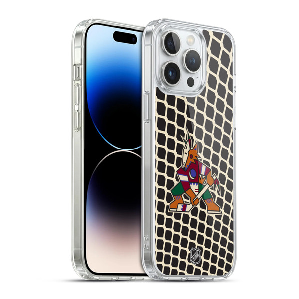 NHL Arizona Coyotes Net Pattern Soft Gel Case for Apple iPhone 14 Pro Max & MagSafe