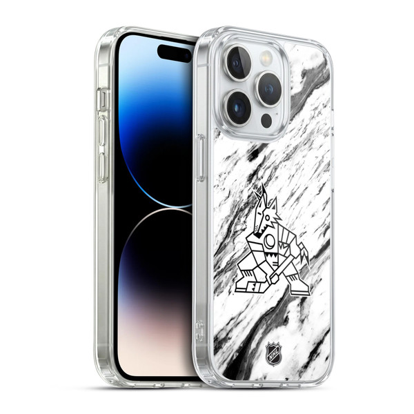 NHL Arizona Coyotes Marble Soft Gel Case for Apple iPhone 14 Pro & MagSafe