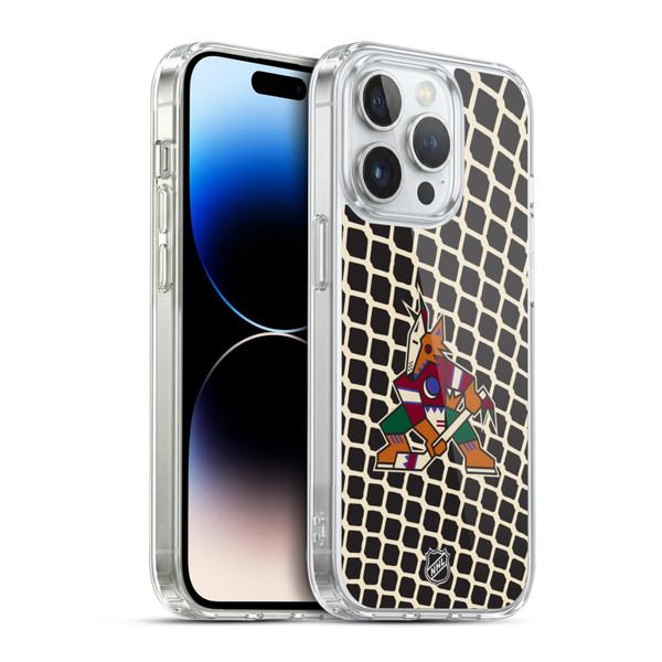 NHL Arizona Coyotes Net Pattern Soft Gel Case for Apple iPhone 14 Pro & MagSafe