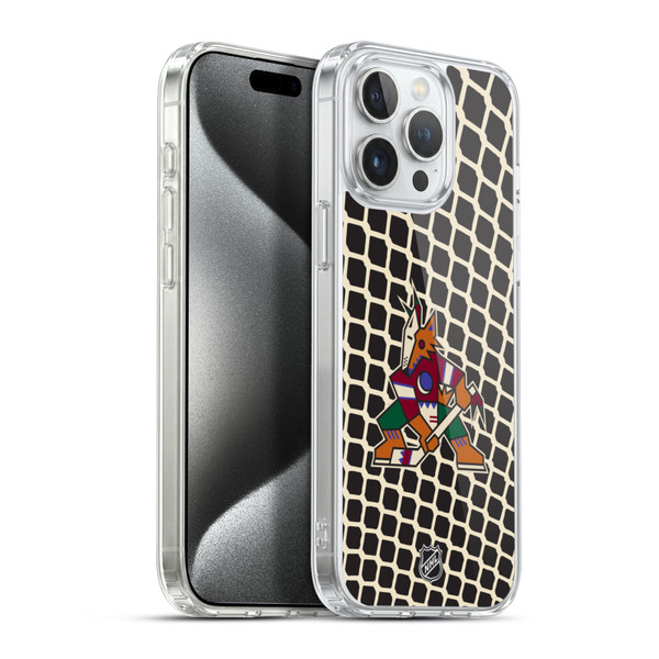 NHL Arizona Coyotes Net Pattern Soft Gel Case for Apple iPhone 15 Pro Max & MagSafe