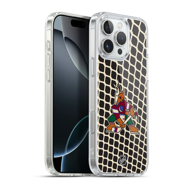 NHL Arizona Coyotes Net Pattern Soft Gel Case for Apple iPhone 16 Pro Max & MagSafe