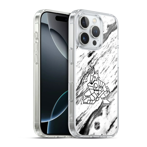 NHL Arizona Coyotes Marble Soft Gel Case for Apple iPhone 16 Pro & MagSafe