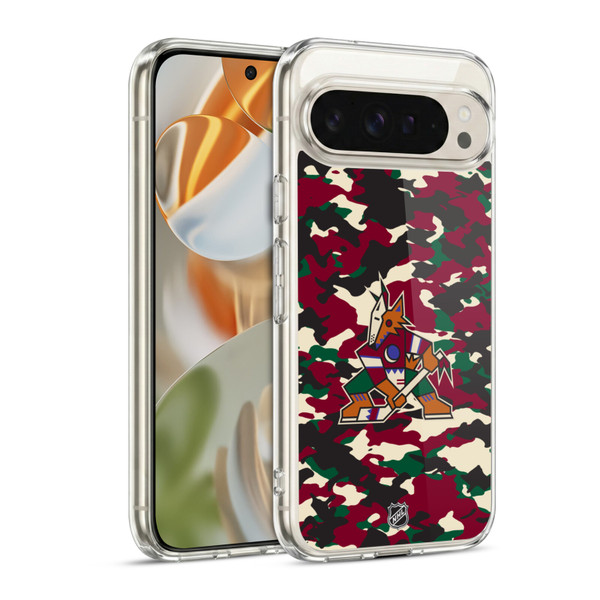 NHL Arizona Coyotes Camouflage Soft Gel Case for Google Pixel 9 / Pixel 9 Pro