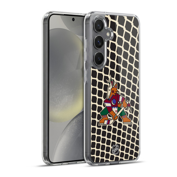 NHL Arizona Coyotes Net Pattern Soft Gel Case for Samsung Galaxy S24+ 5G & MagSafe